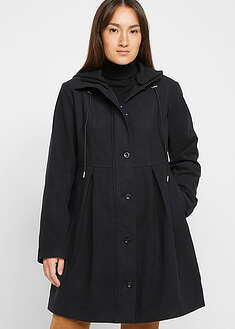 Abrigo con capucha y pinzas