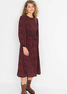 Vestido midi con estampado de flores