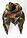 Pañuelo - Verde oliva oscuro-oro ocre-óxido - bonprix