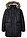 Parka de invierno con forro de peluche y capucha desmontable - Negro - bonprix