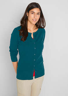 Chaqueta de punto fino con algodón reciclado