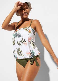 Tankini bandeau (2 piezas) con tirantes multiposición