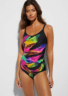 Bañador moldeador con estampado de arcoiris.