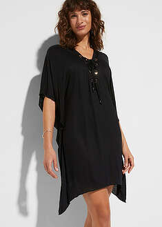 Túnica de playa transparente de viscosa