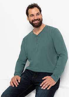 Camiseta (2 unidades) de algodón orgánico puro con manga larga y cuello henley