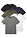 Camiseta (5 unidades) - Verde olive oscuro + blanco + negro + azul marino + gris jaspeado - bonprix