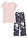 Pijama con pantalón ancho - Rosa pálido-azul arándano estampado - bonprix