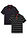 Polo de algodón orgánico puro (2 unidades) - Negro-blanco de rayas, negro monocolor - bonprix