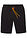 Bermudas de chándal de algodón puro - Negro/naranja - bonprix