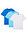 Camiseta (3 unidades) - Azul claro + azur + blanco - bonprix