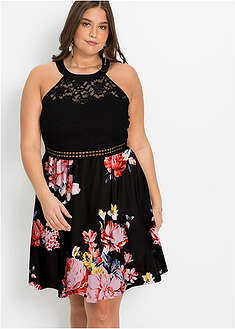 Vestido de punto con encaje