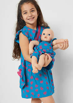 Vestido de punto + bolso + vestido de muñecas para niñas (conjunto de 3 piezas)