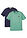 Camiseta de algodón orgánico puro (2 unidades) - salvia+azul marino - bonprix