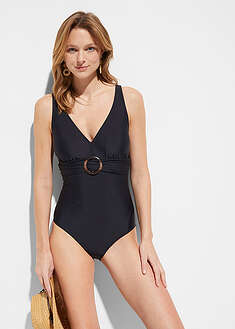 Bañador con ligero efecto moldeador y escote en V