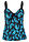 Parte superior del tankini - Negro-turquesa con patrón paisley - bonprix