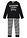 Pijama (2 piezas) - Negro-blanco lana estampado - bonprix
