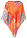Poncho de material fluido - Naranja estampado - bonprix