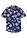 Camisa de manga corta de viscosa - azul marino con flores - bonprix