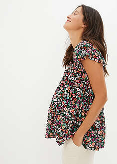 Blusa premamá y de lactancia 2 en 1 de viscosa fluida