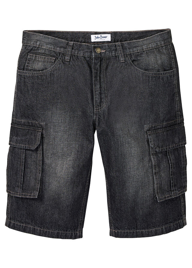 Bermudas vaqueras largas, cargo, relaxed fit