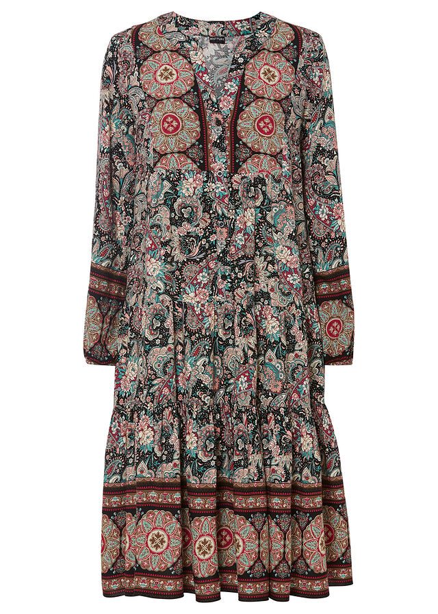 Vestido tipo túnica de viscosa fluida