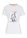 Camiseta de algodón con abertura lateral y estampado - Blanco estampado - bonprix