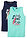 Top de algodón orgánico puro (2 unidades) - azul marino+azul mentol - bonprix