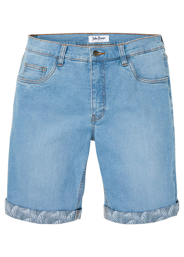 Bermudas vaqueras elásticas con corte regular