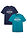 Camiseta de algodón puro (2 unidades) - azul marino+turquesa cobalto - bonprix