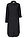 Vestido camisero de popelín de algodón - Negro - bonprix