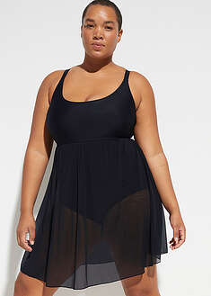 Vestido de baño con malla transparente