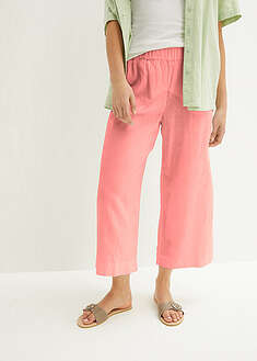 Culotte hasta la pantorrilla de mezcla de lino ligero