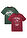 Camiseta (2 unidades) de corte regular - Burdeos+verde sombra estampado - bonprix