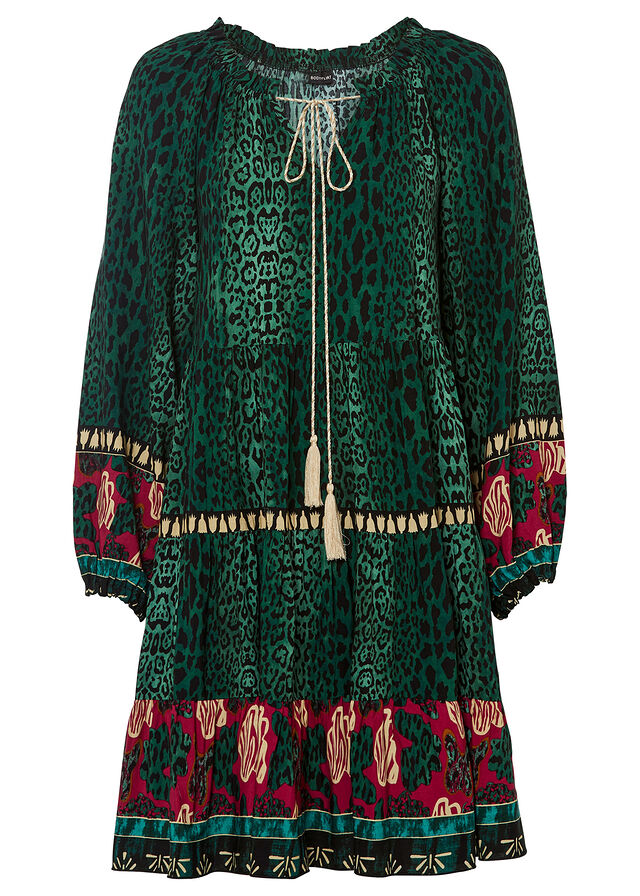 Vestido tipo túnica de viscosa fluida