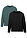 Camiseta de manga larga con corte regular (2 unidades) - negro+verde grisáceo - bonprix