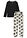 Pijama con encaje discreto - Negro-natural jaspeado de flores - bonprix