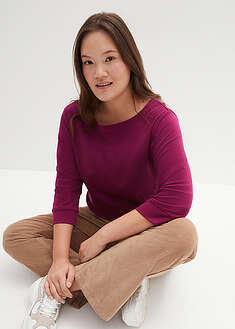 Camiseta elástica con escote en forma de U