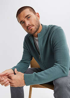 Chaqueta de punto fino de algodón puro