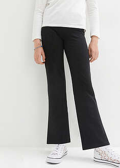 Pantalón acampanado de mezcla de algodón orgánico con aberturas laterales