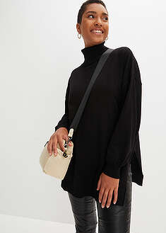 Jersey largo de cuello vuelto