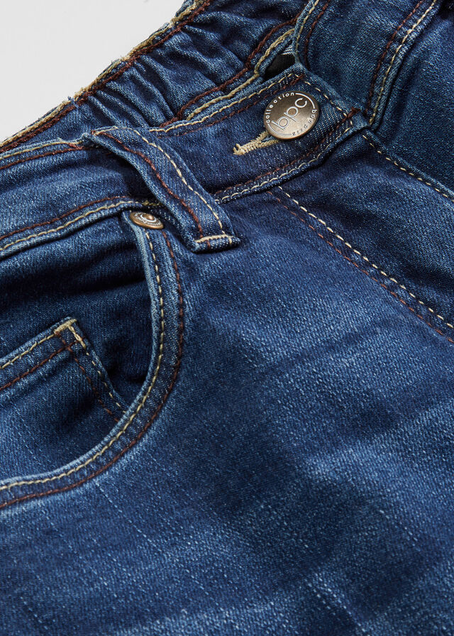 Vaqueros anchos de talle medio con cinturilla cómoda