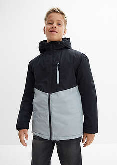 Chaqueta impermeable de invierno con capucha y diseño en color block