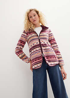 Chaqueta polar con capucha y estampado noruego