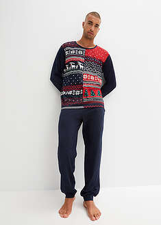 Pijama de algodón puro con mangas largas