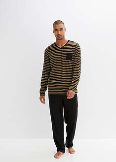 Pijama de algodón puro con mangas largas