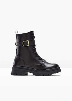 Botas con cordones y hebilla