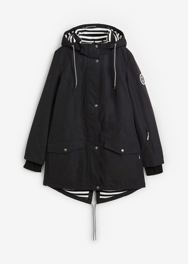 Chaqueta funcional impermeable de entretiempo Negro •