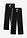 Pantalón de chándal de algodón puro (2 unidades) - negro con rayas - bonprix