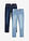 Jeggings de talle medio (2 unidades) - denim oscuro+denim claro - bonprix
