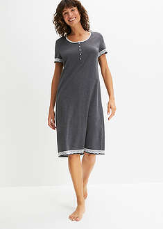 Camisón con botones y encaje suave